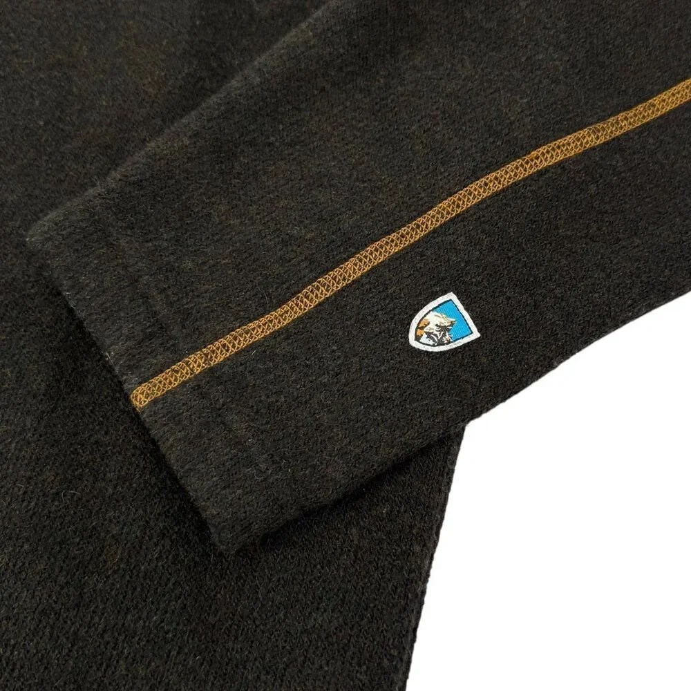 Kuhl Men's EUROPA Quarter Zip Alfpaca Fleece Espresso Brown XL